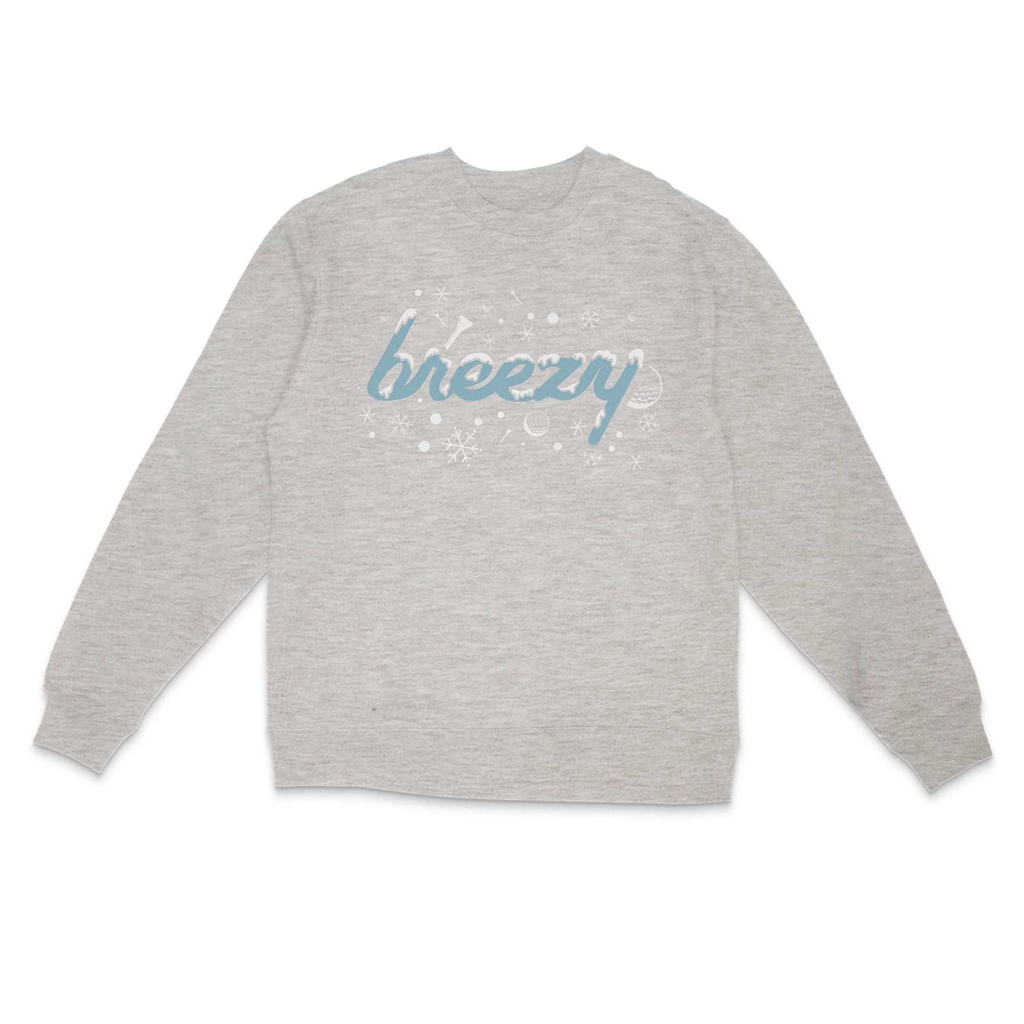 The Iced Breezy Crewneck - Grey - Breezy Golf