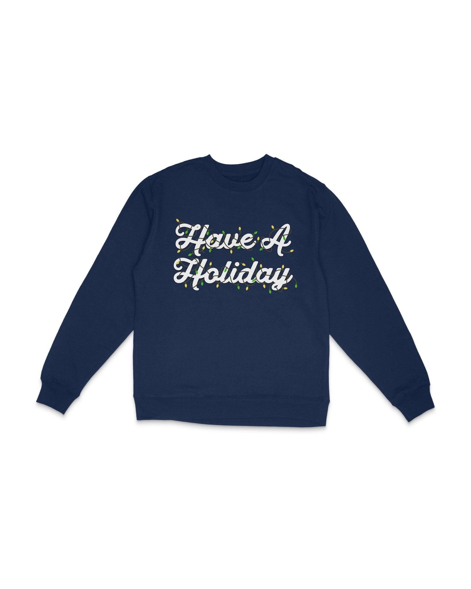 The Have A Holiday Crewneck - Navy | Breezy Golf | Performance Golf Apparel