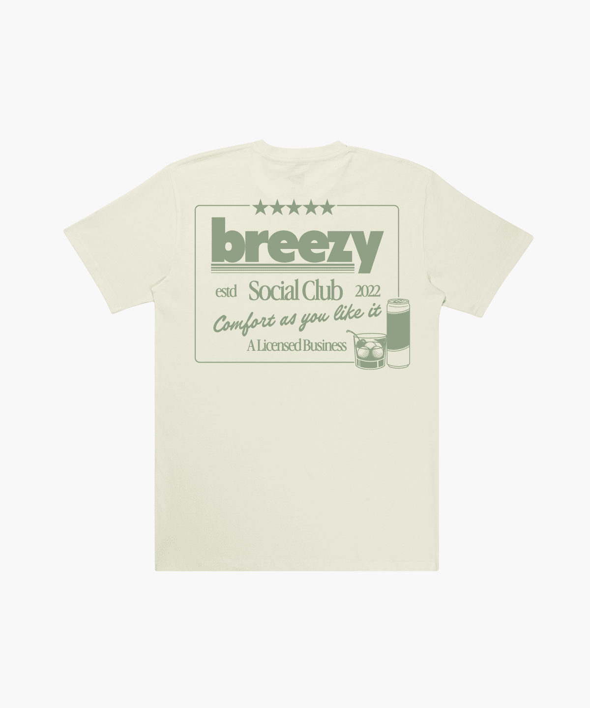 The Breezy Social Club Tee Ecru - Breezy Golf
