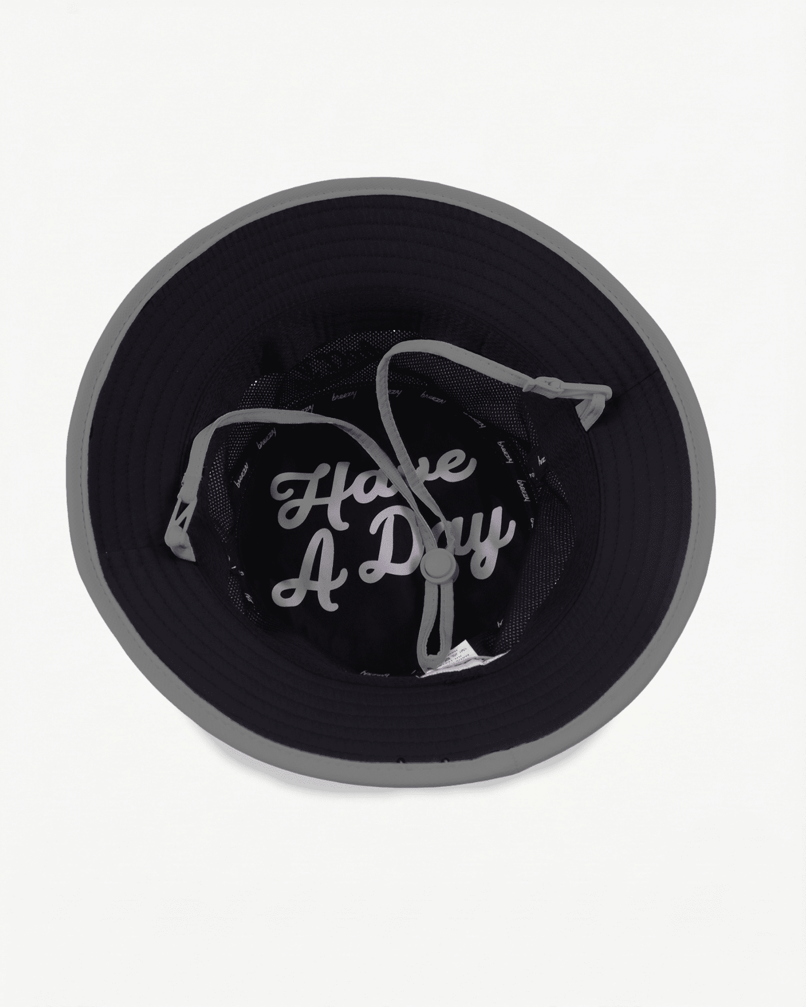 Have A Day Grey Perforated Bucket Hat - Breezy Golf