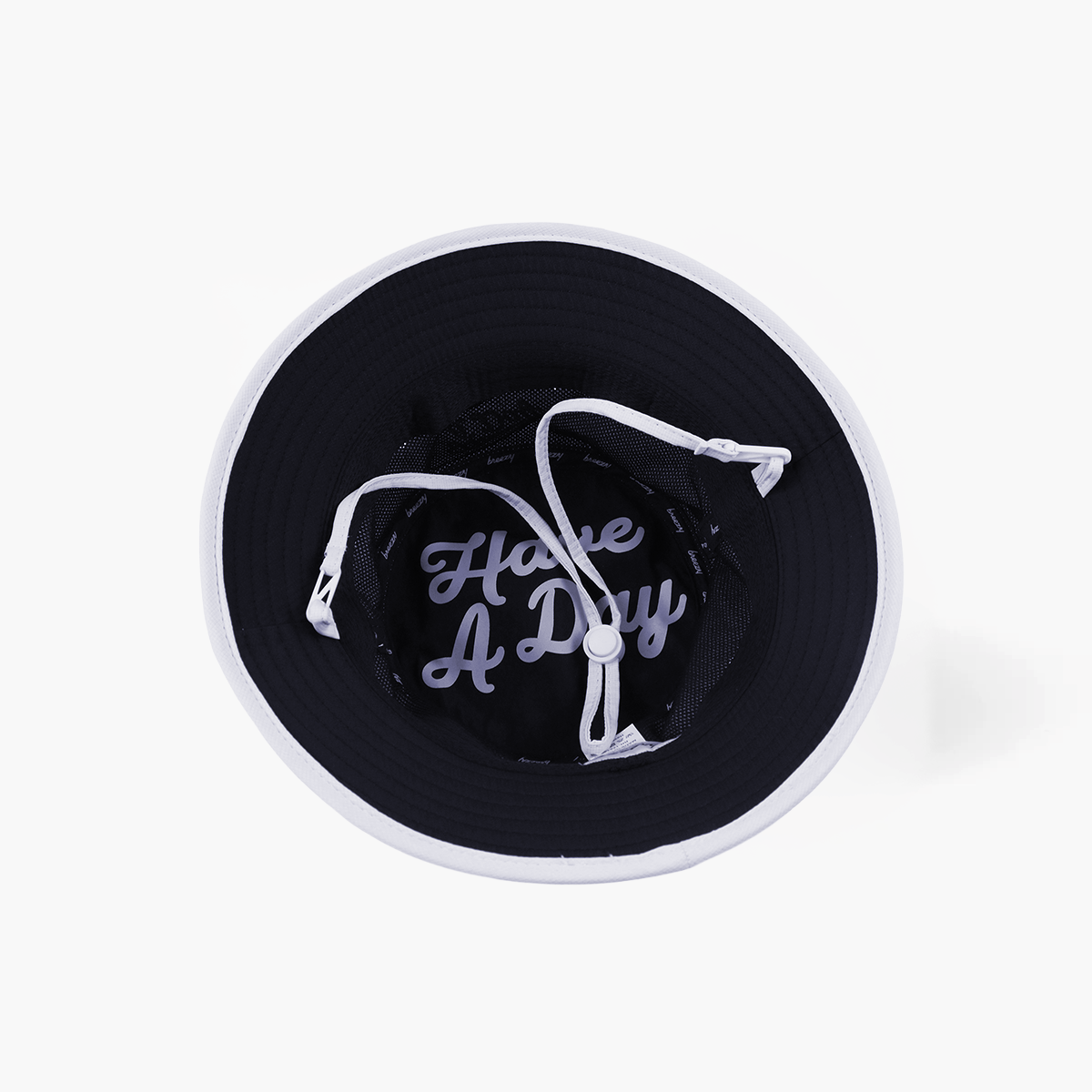 Have A Day White Perforated Bucket Hat - Breezy Golf