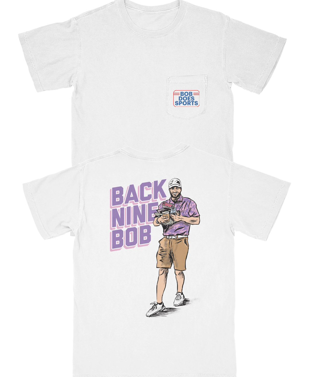 Back Nine Bob Pocket T Shirt - Breezy Golf