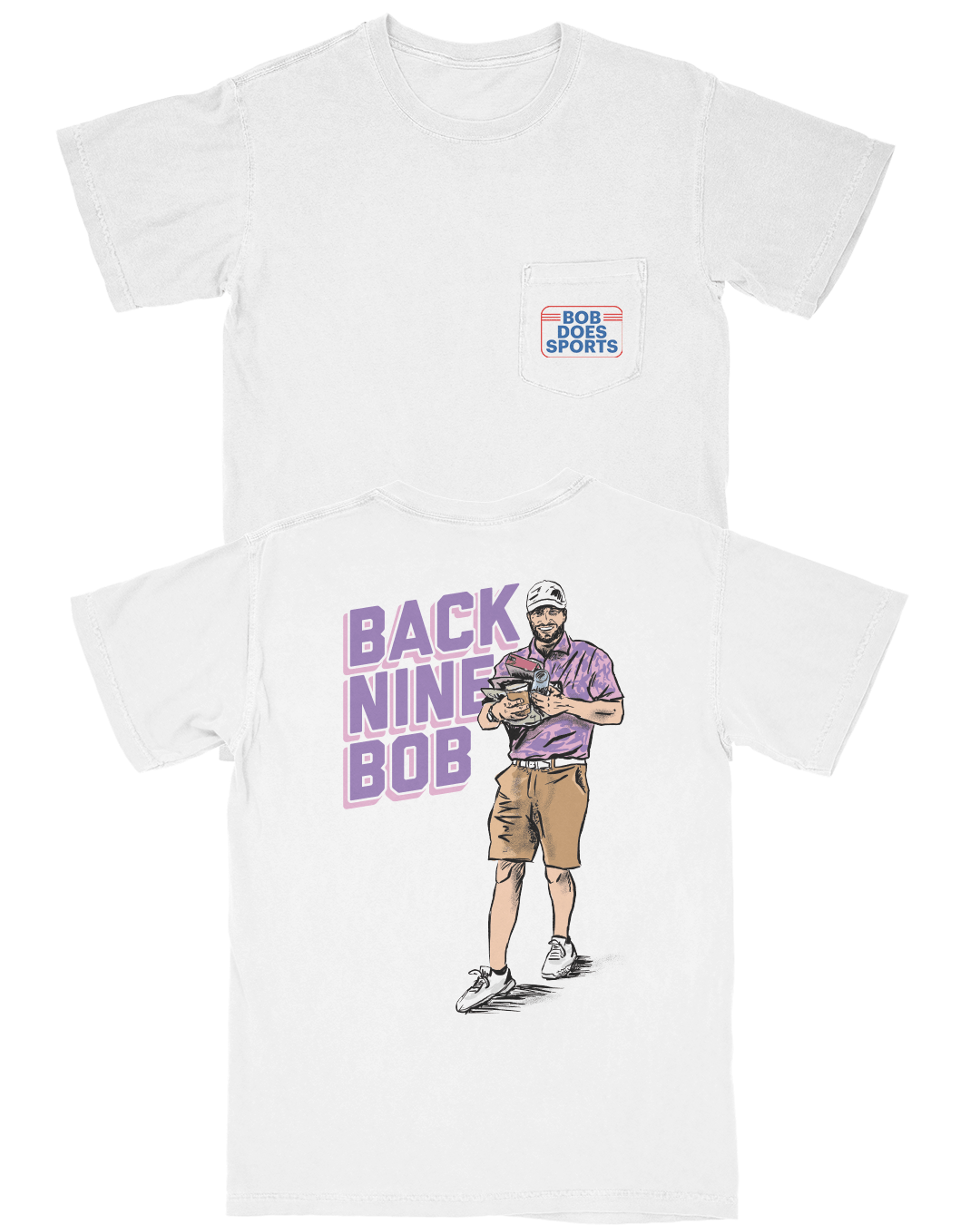 Back Nine Bob Pocket T Shirt - Breezy Golf