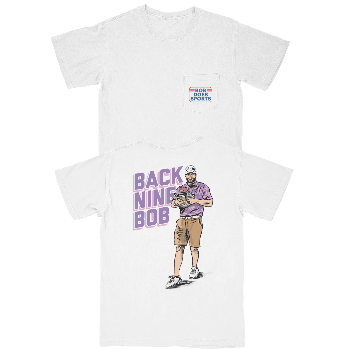 Back Nine Bob Pocket T Shirt | Breezy Golf | Performance Golf Apparel