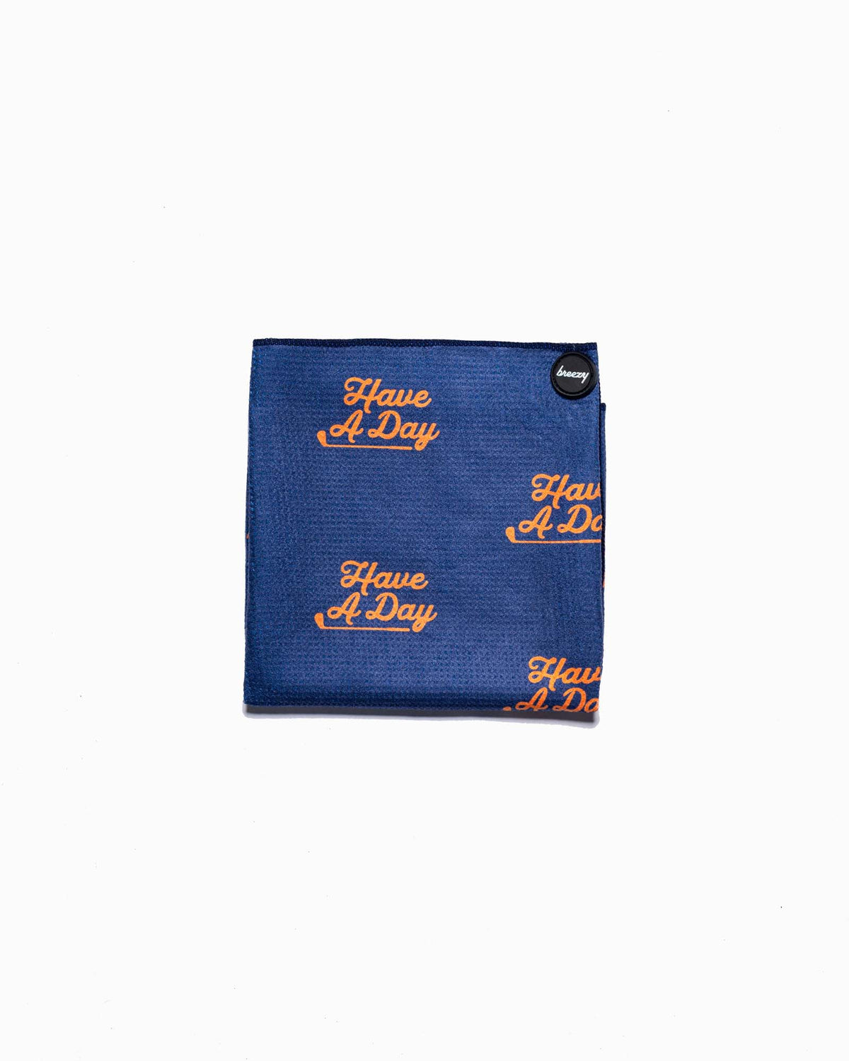 Have a Day Navy & Orange Golf Towel