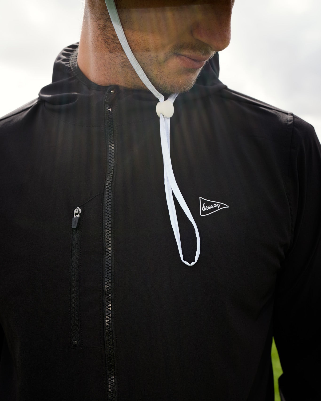 The Breezy Rain Jacket Black - Breezy Golf