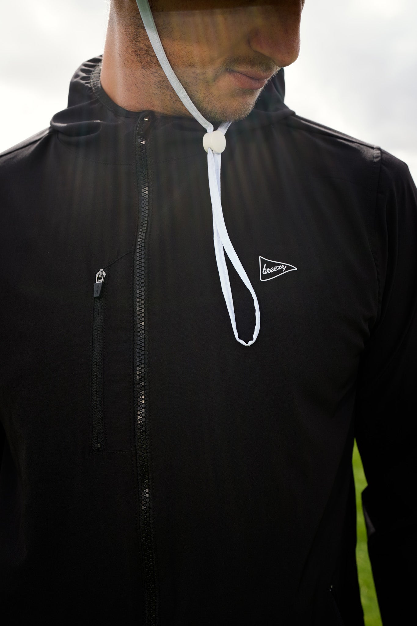 The Breezy Rain Jacket Black | Breezy Golf | Performance Golf Apparel
