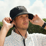 Have A Day Black Perforated Bucket Hat - Breezy Golf