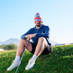 Bob Does Sports Knit Beanie Red Blue & White - Breezy Golf
