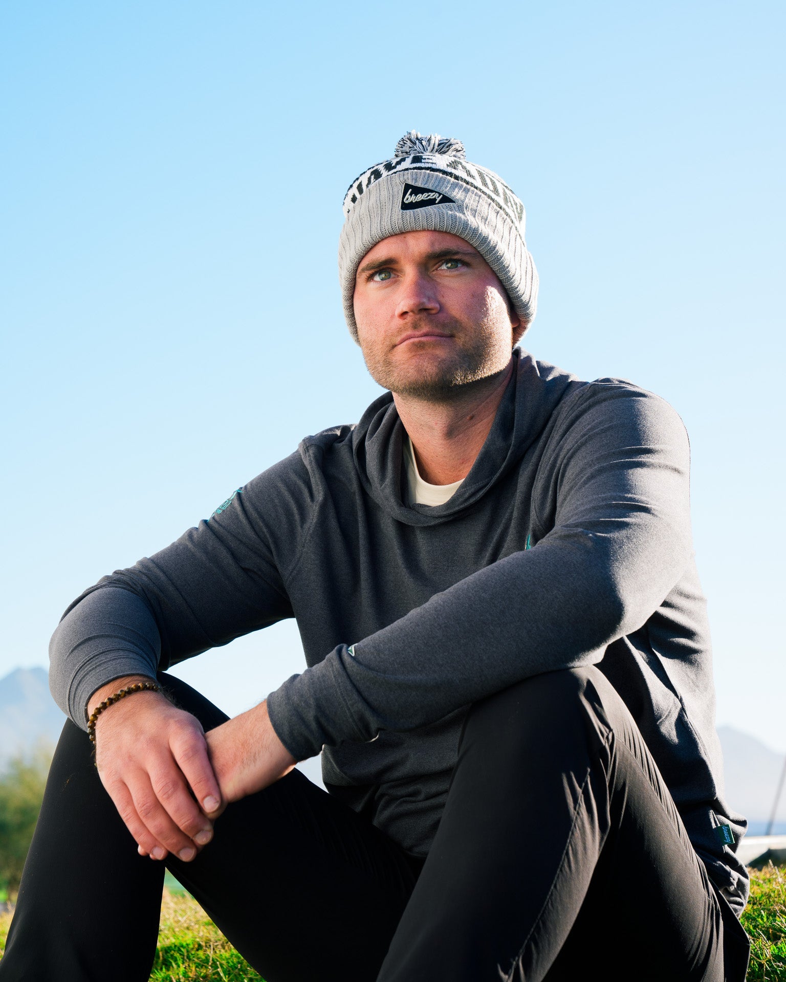 Have A Day Knit Beanie Grey - Breezy Golf