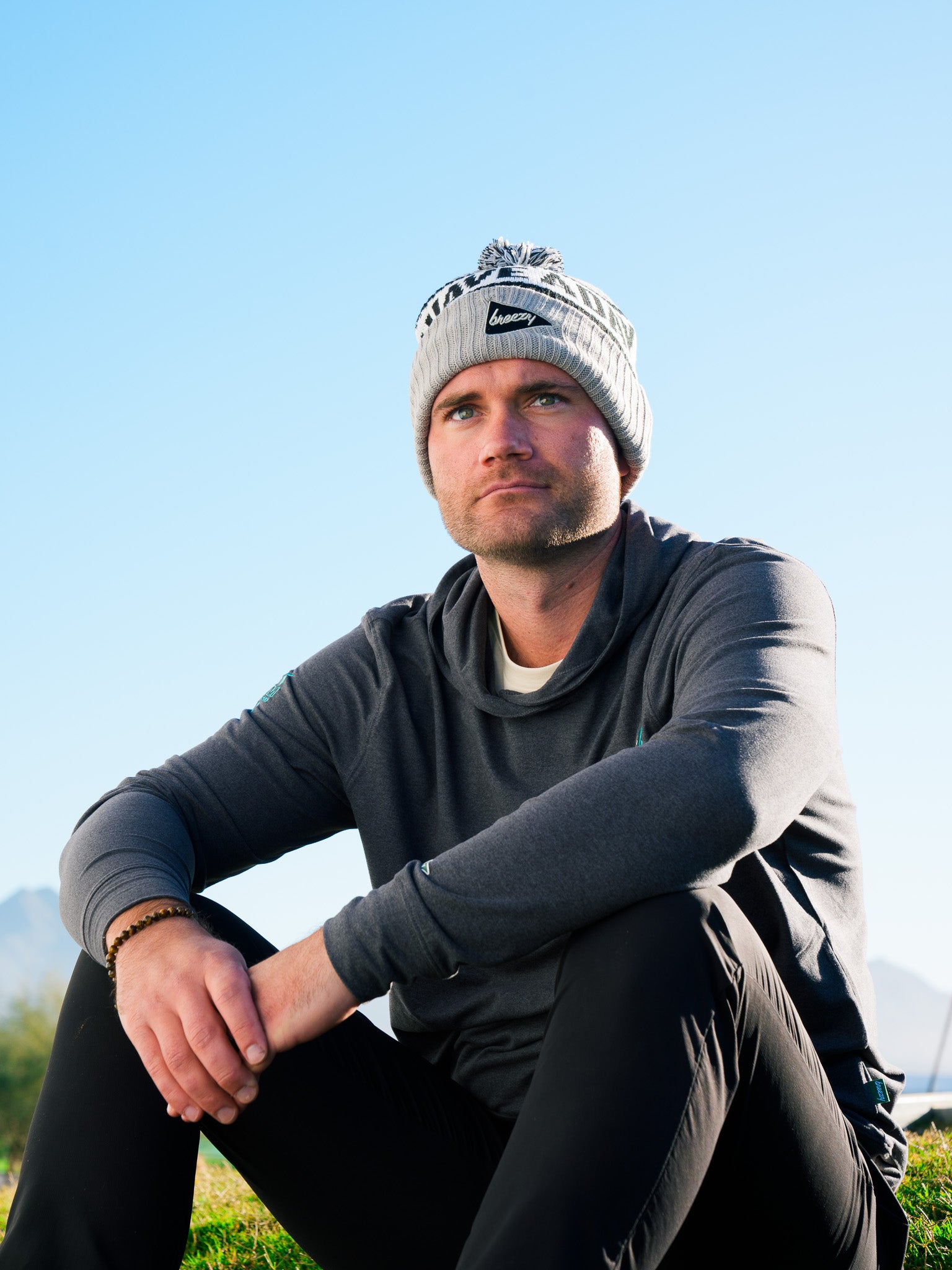 Have A Day Knit Beanie Grey | Breezy Golf | Performance Golf Apparel
