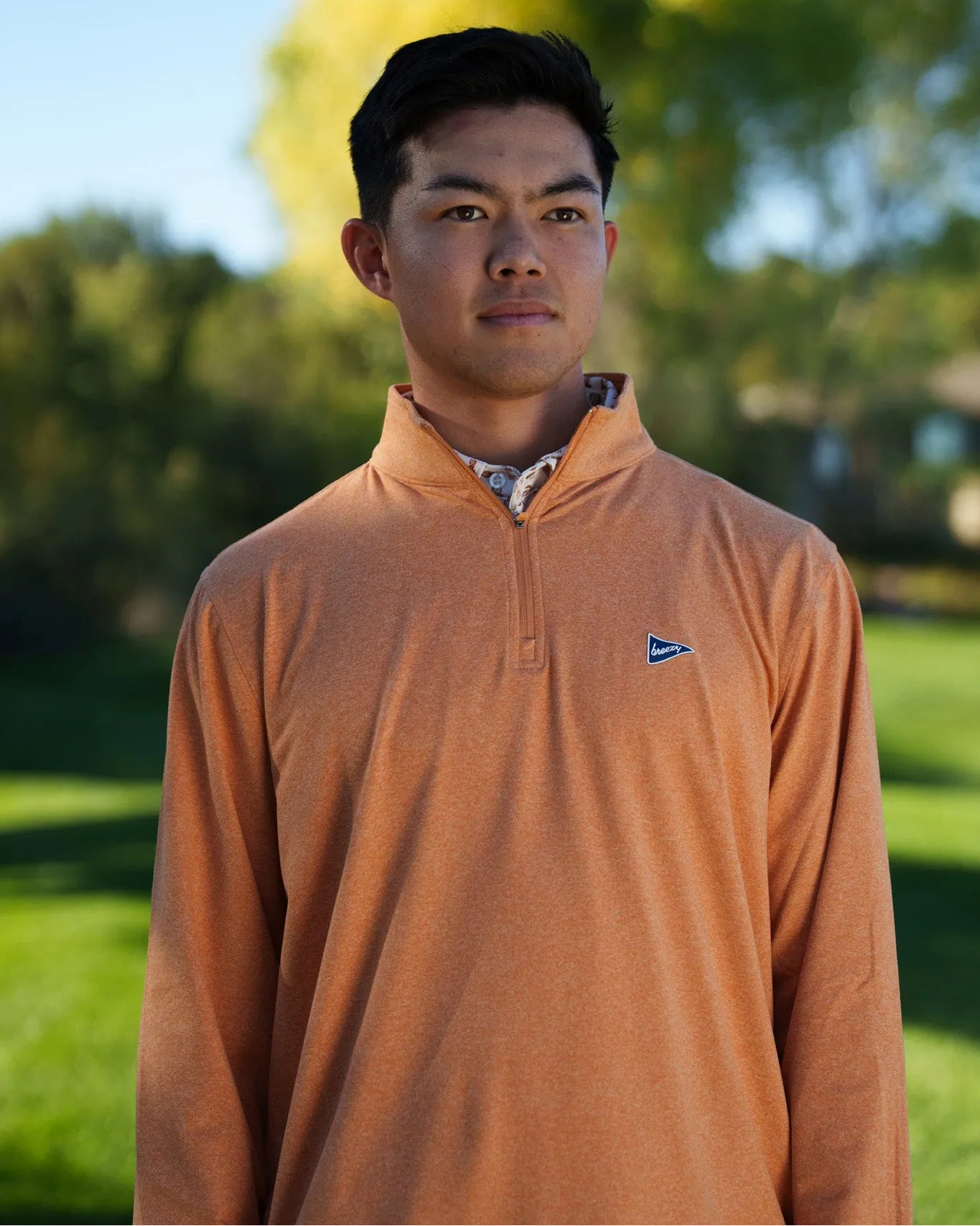 The Gimme Quarter - Zip Horizon Orange - Breezy Golf