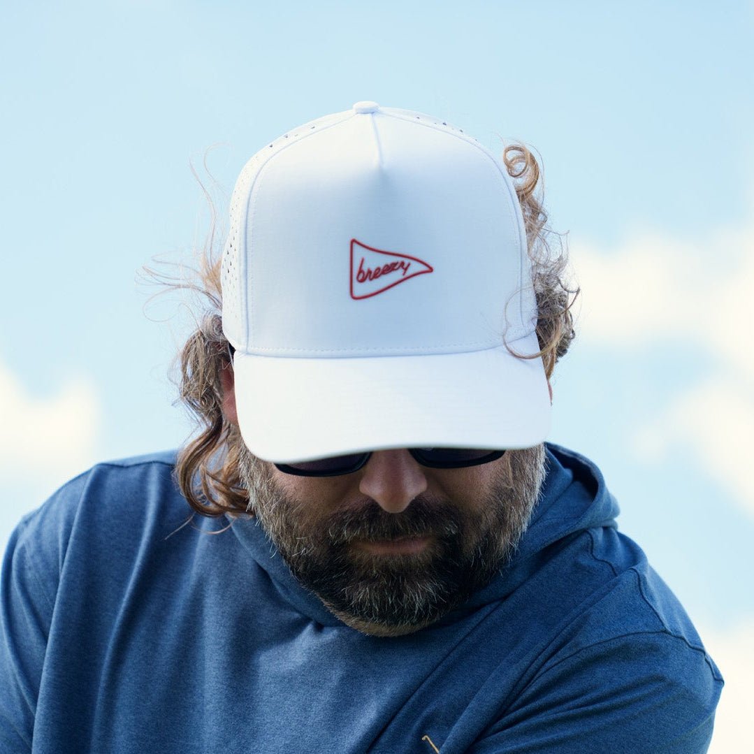 The Alloy Series White Hat | Breezy Golf | Performance Golf Apparel
