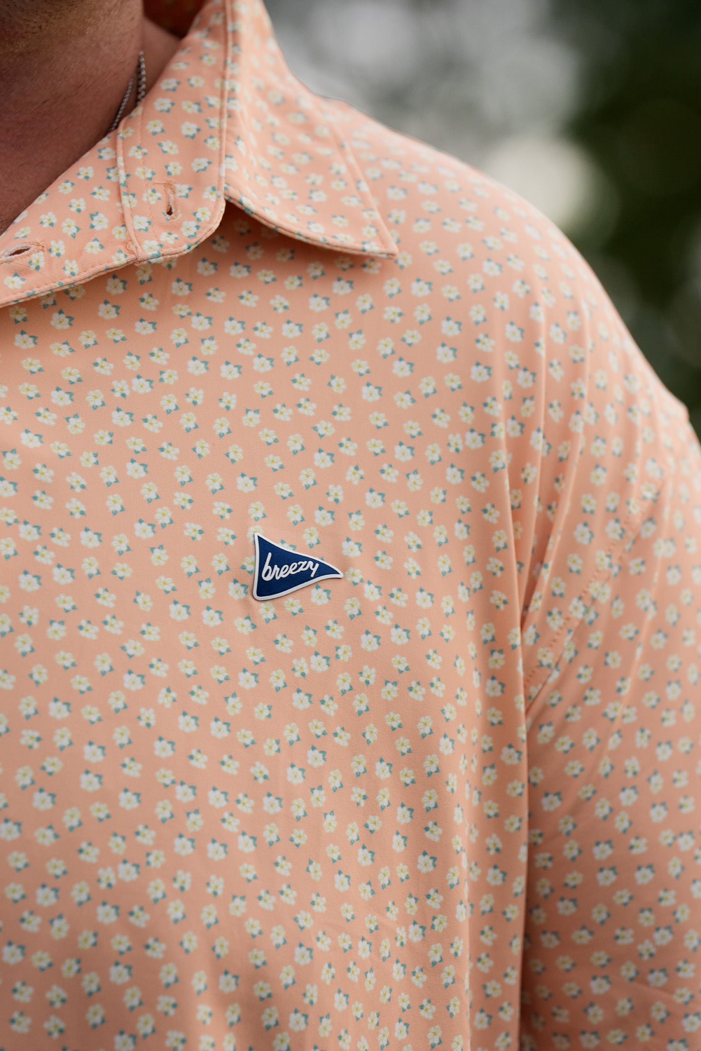 The Magnolia 3.0 Polo Orange | Breezy Golf | Performance Golf Apparel