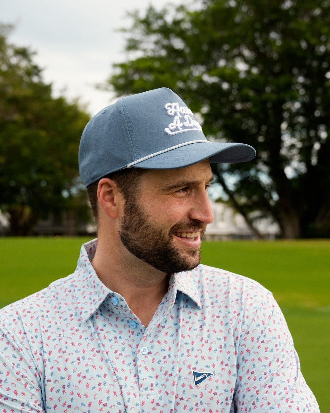 Have A Day Thawed Navy Rope Hat - Breezy Golf