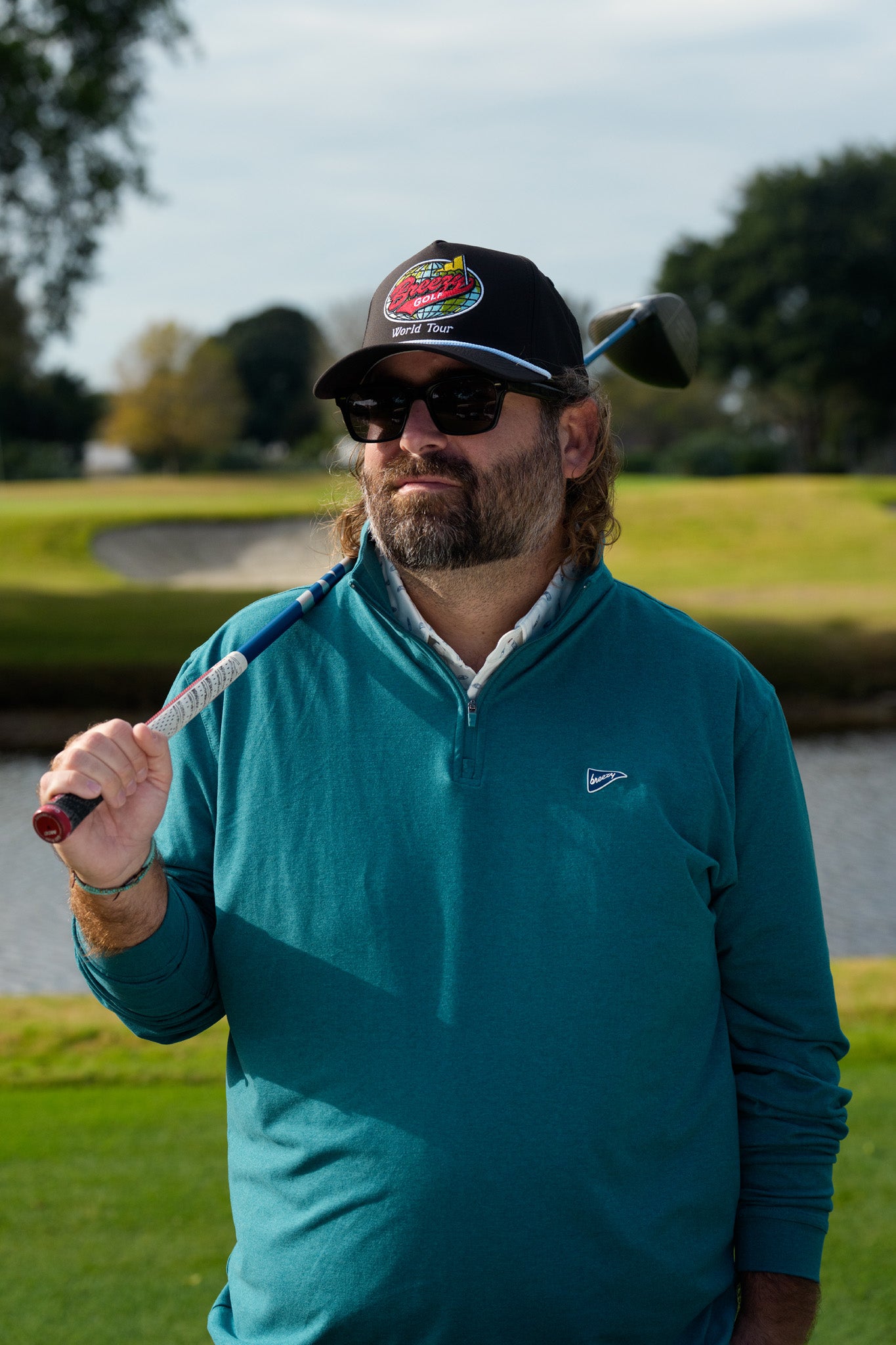 The Gimme Quarter-Zip Verdant Green | Breezy Golf | Performance Golf Apparel