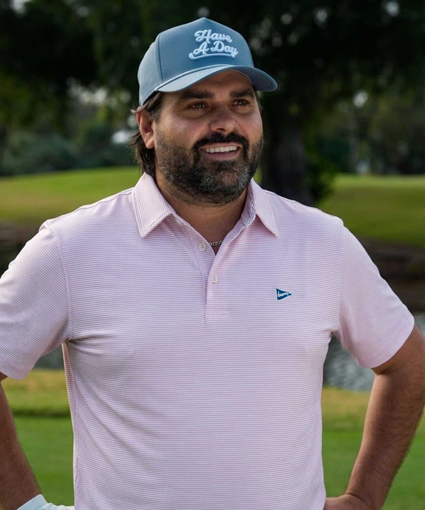 The Petal Stripe Polo - Breezy Golf