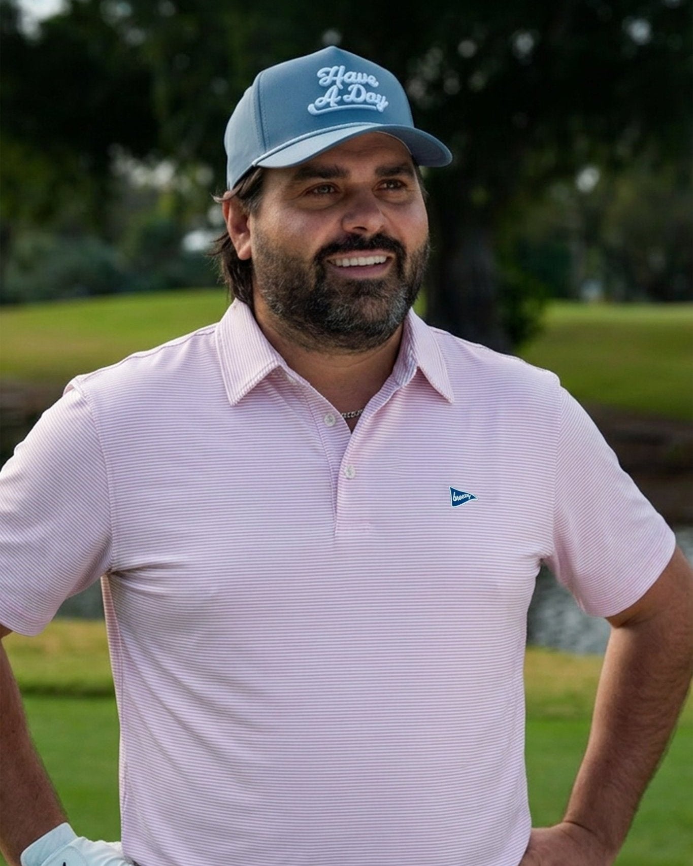 The Petal Stripe Polo - Breezy Golf