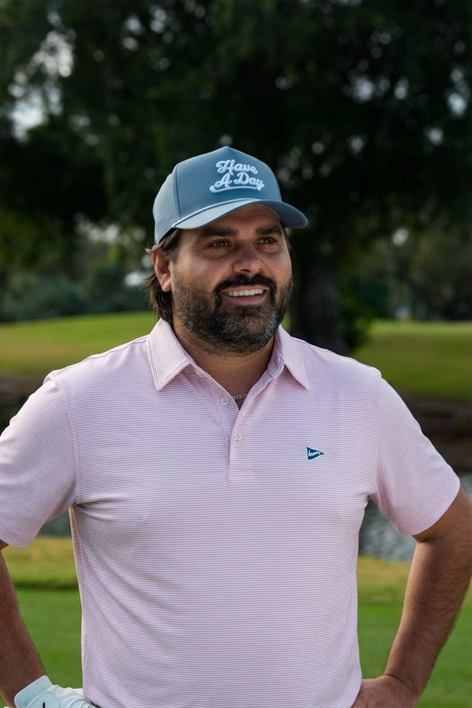 The Petal Stripe Polo Shirt for Men | Breezy Golf