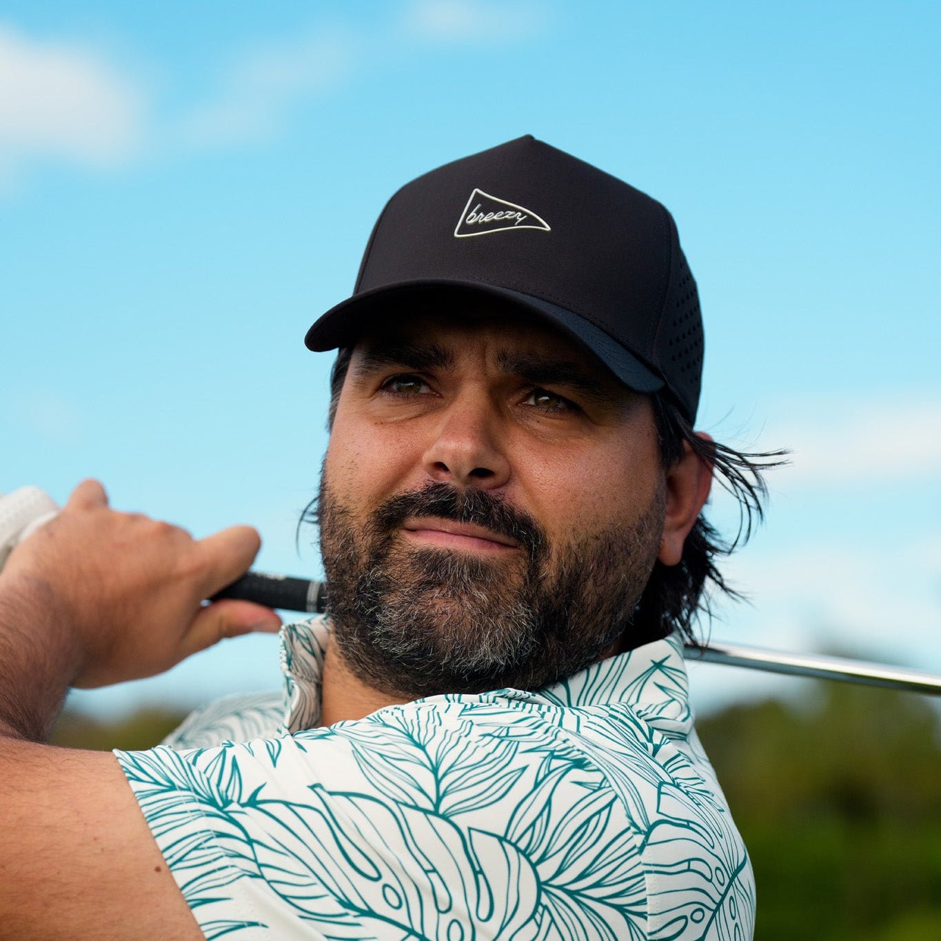 The Alloy Series Black Hat | Breezy Golf | Performance Golf Apparel