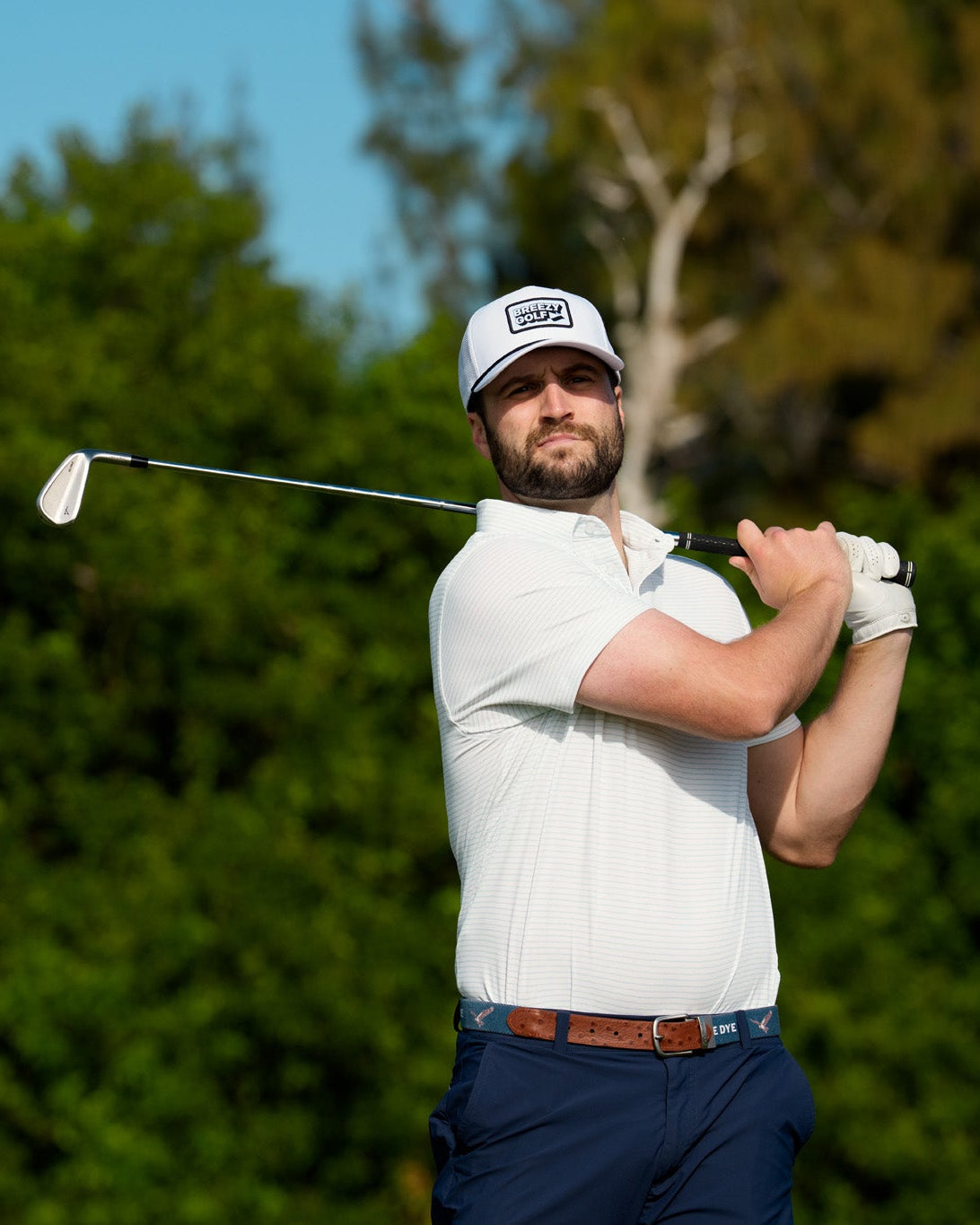 The Pebbled Stripes Polo - Breezy Golf