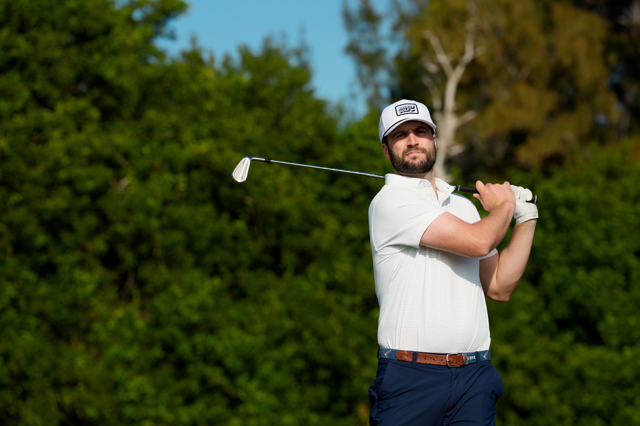 The Pebbled Stripes Polo | Breezy Golf | Performance Golf Apparel