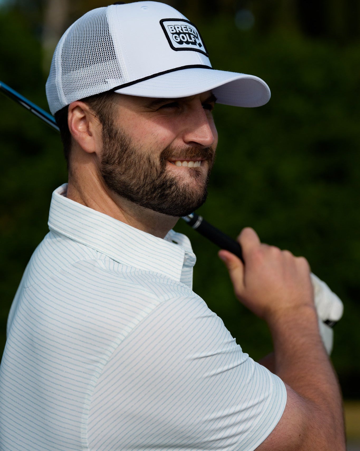The Pebbled Stripes Polo - Breezy Golf