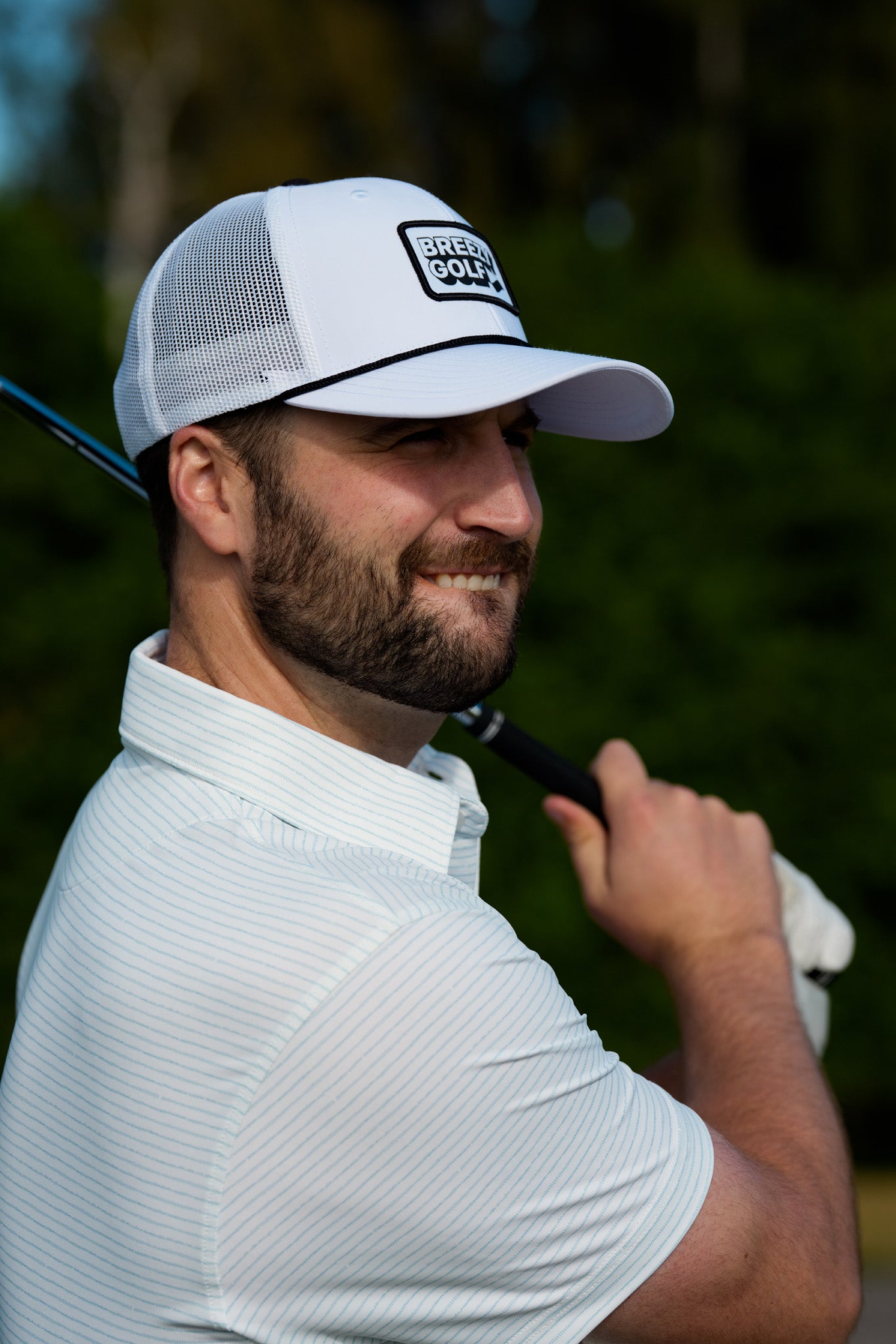 The Pebbled Stripes Polo | Breezy Golf | Performance Golf Apparel