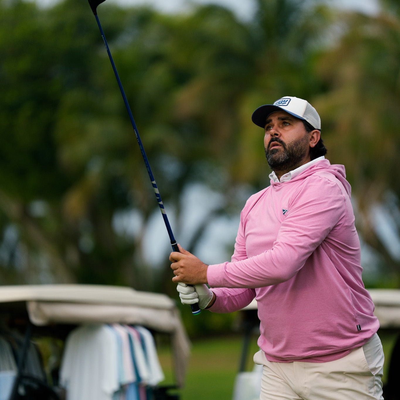 Breezy Golf Navy Meshback Patch Hat