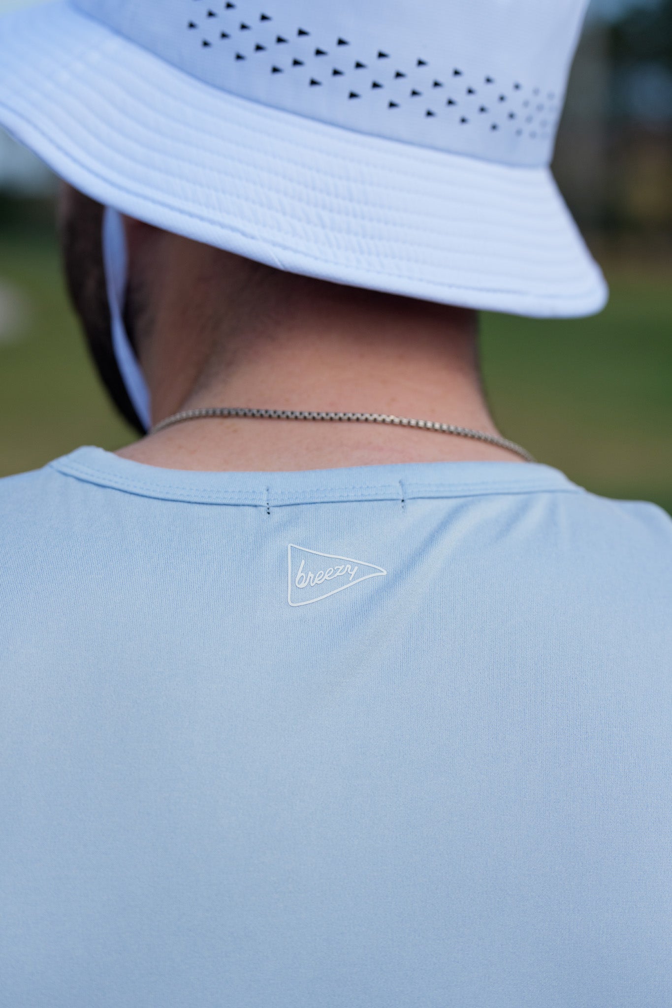 The Everyday Tee Aura Blue | Breezy Golf | Performance Golf Apparel