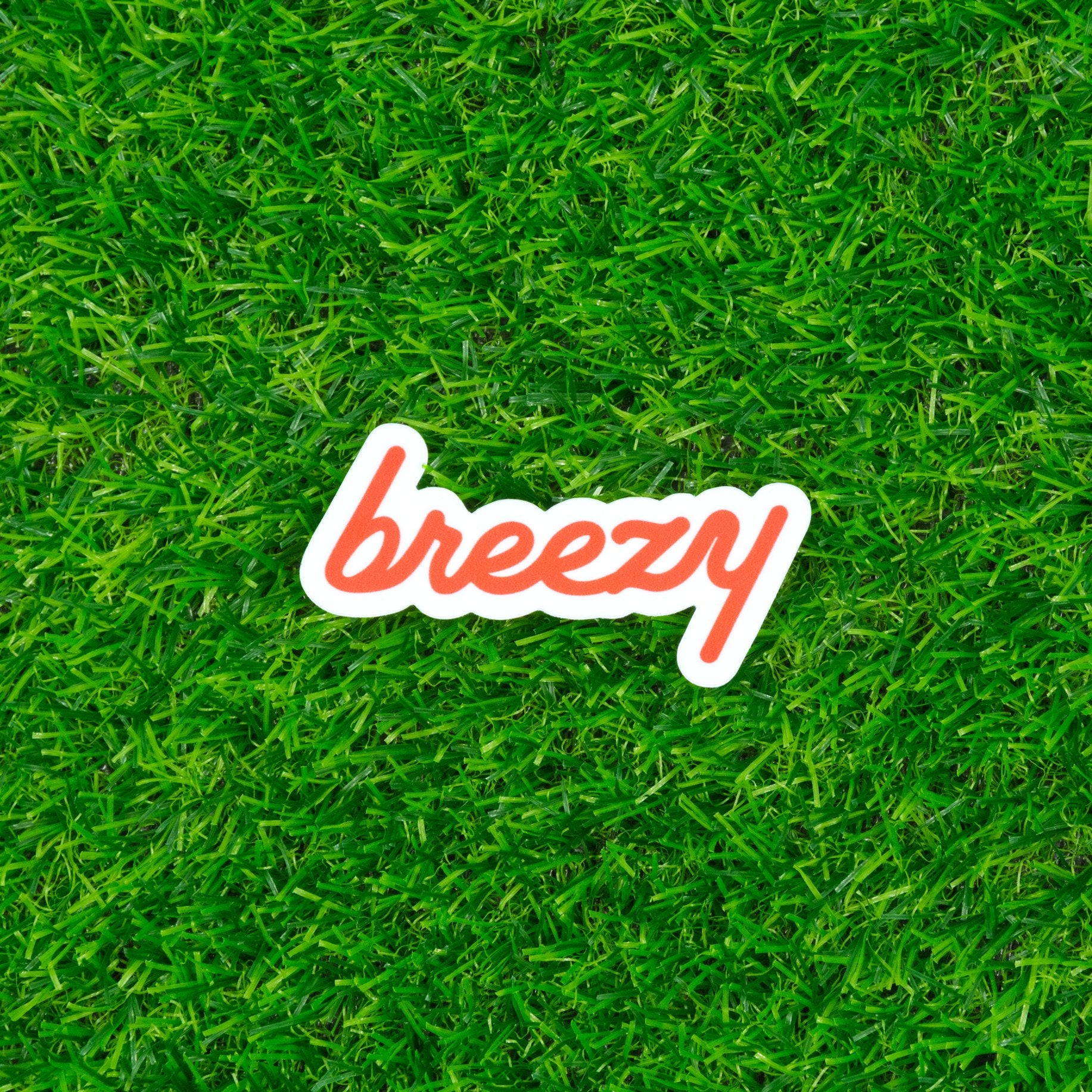 Breezy Logo Sticker (Red) - Breezy Golf