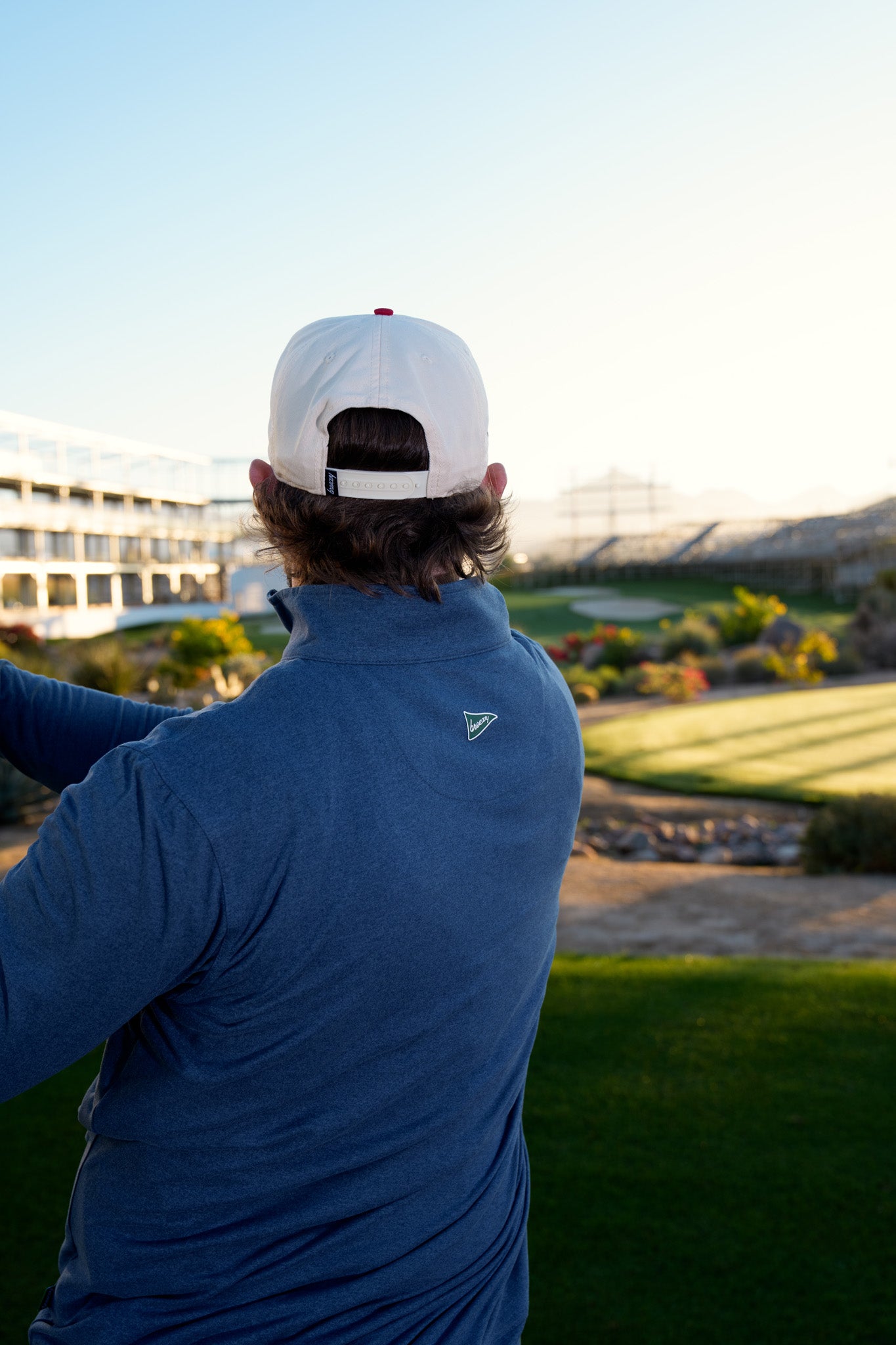 WM Phoenix Open x Breezy Gimme Quarter-Zip Navy | Breezy Golf | Performance Golf Apparel