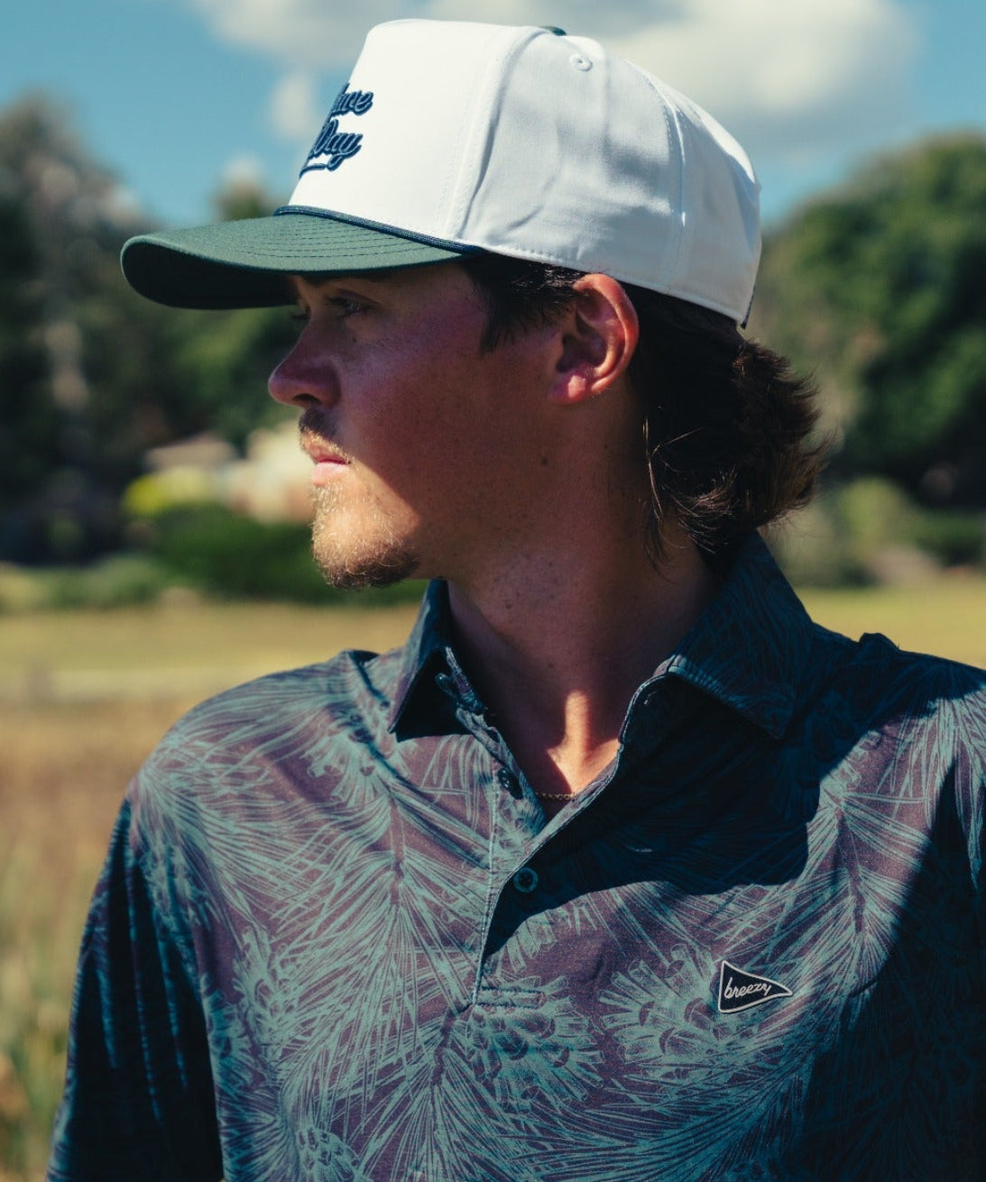 Have A Day Rope Hat Contrast Green and Navy