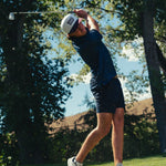 The Athletic Chevron Polo Navy - Breezy Golf