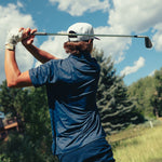 The Athletic Chevron Polo Navy - Breezy Golf