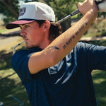 The Athletic Chevron Polo Navy - Breezy Golf