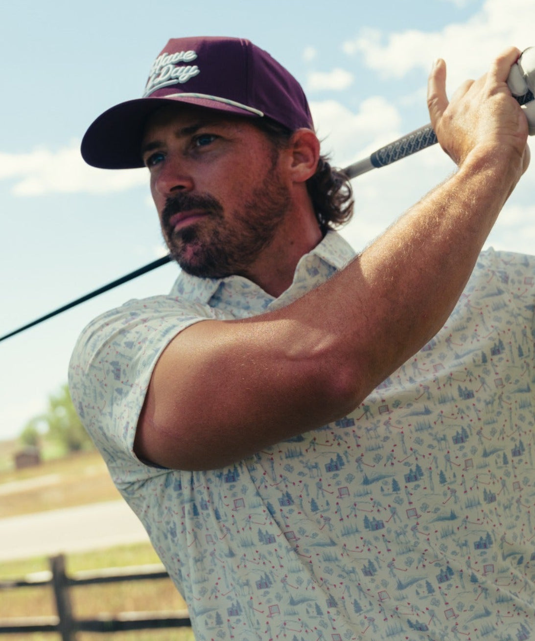 Have A Day Rope Hat Maroon