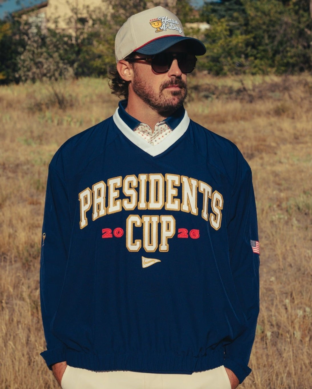 Have A Trophy Day USA Rope Hat Blue - Breezy Golf