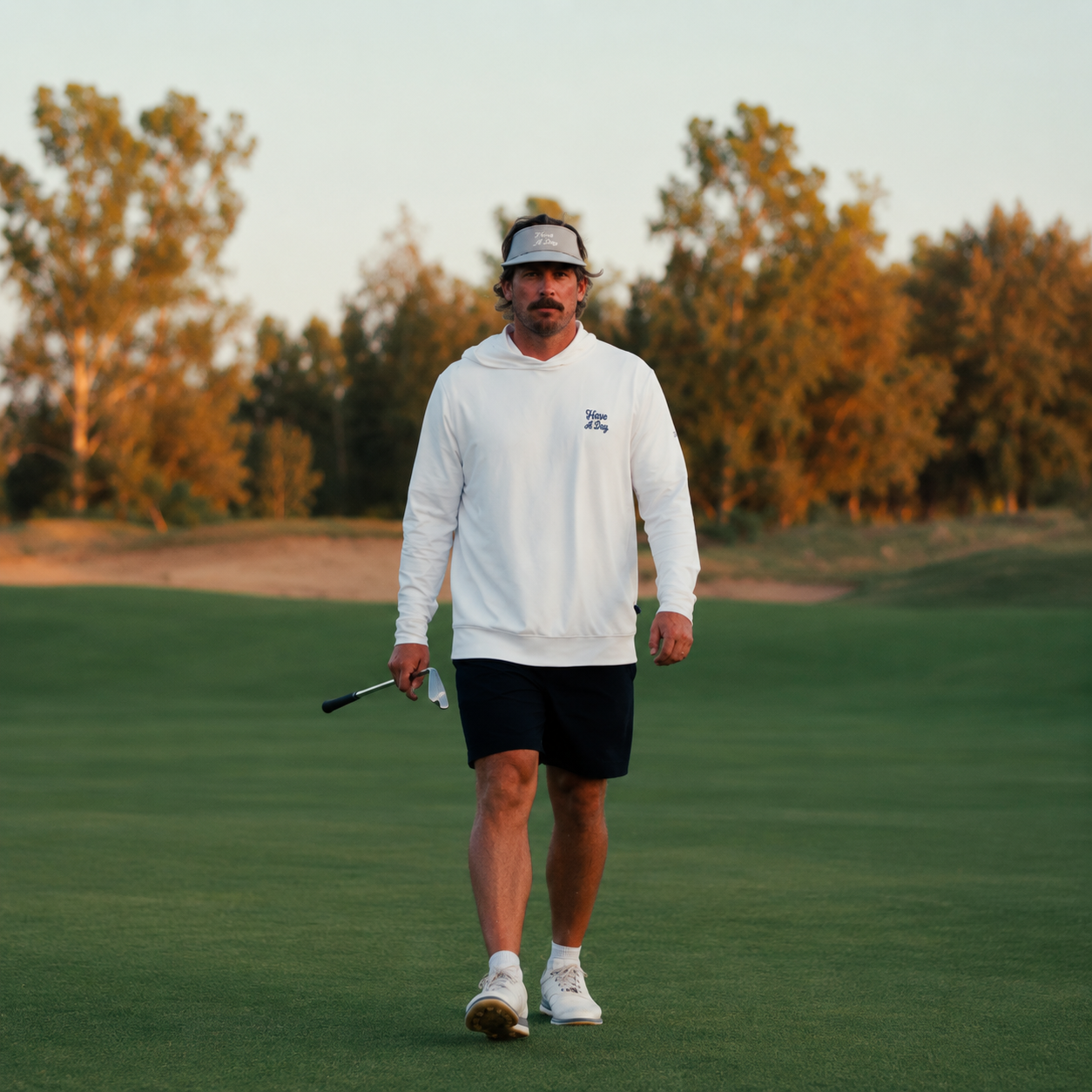 Range Hoodie White | Breezy Golf | Performance Golf Apparel