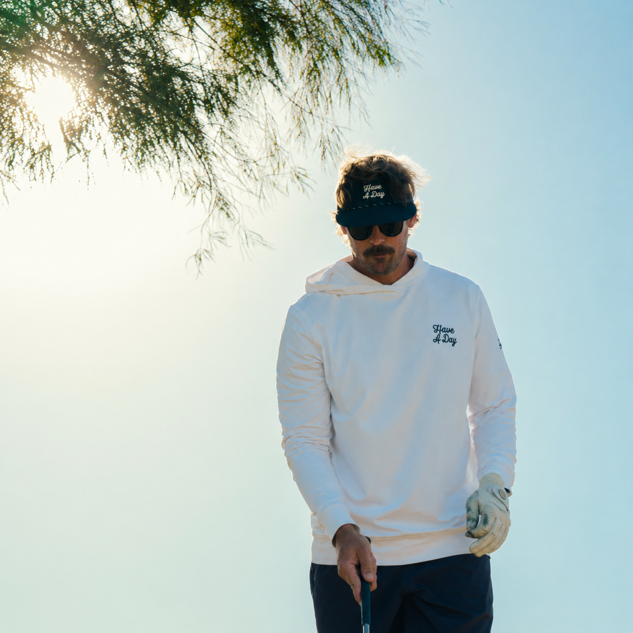 Range Hoodie White | Breezy Golf | Performance Golf Apparel