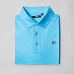The Sky Blue Splatter Polo - Breezy Golf