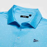 The Sky Blue Splatter Polo - Breezy Golf
