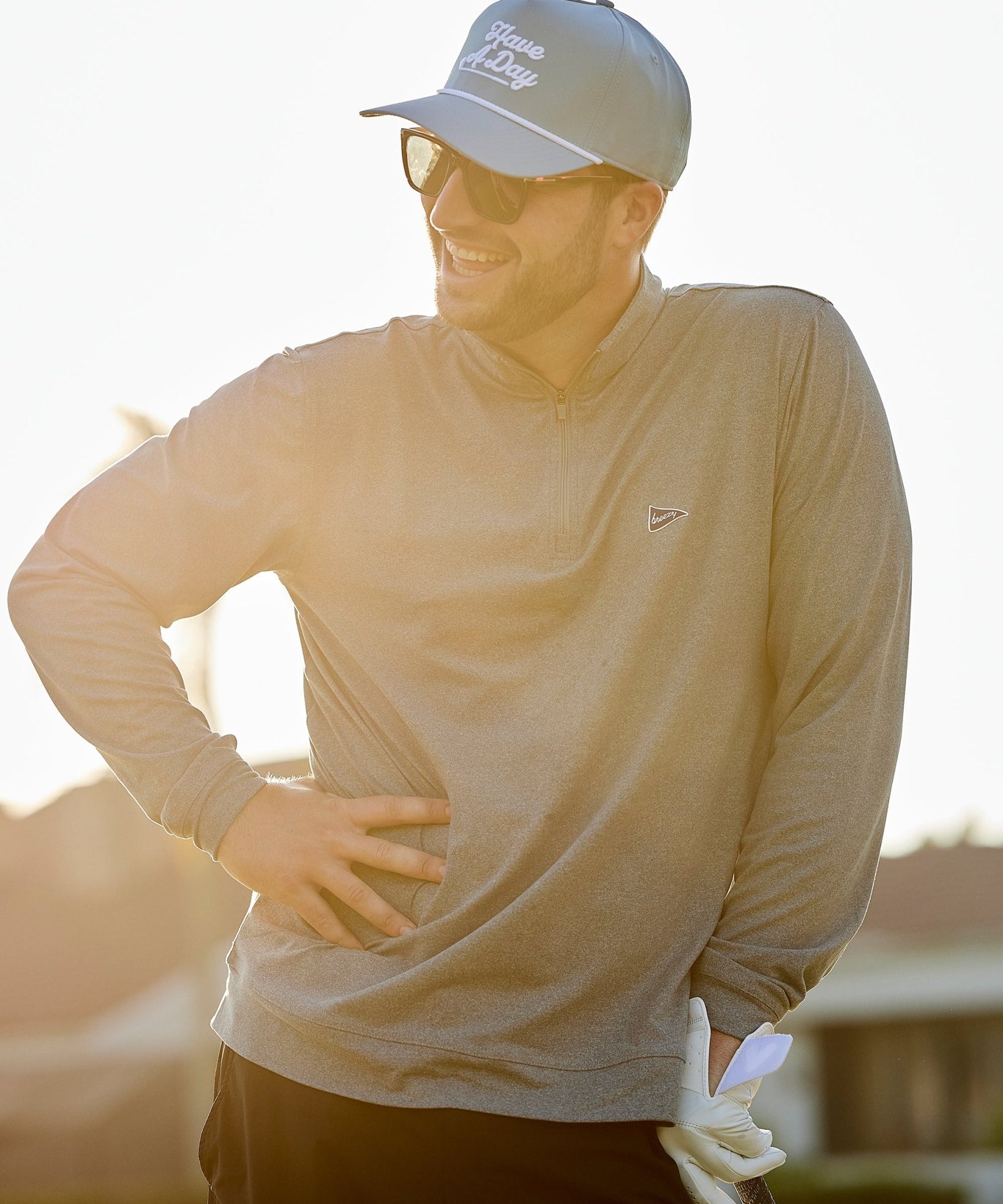 The Gimme Quarter - Zip - Dark Gray - Breezy Golf