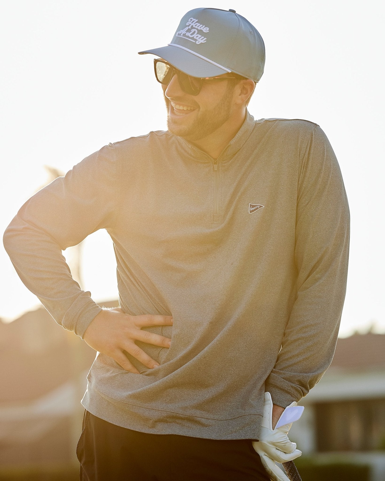 The Gimme Quarter - Zip - Dark Gray - Breezy Golf