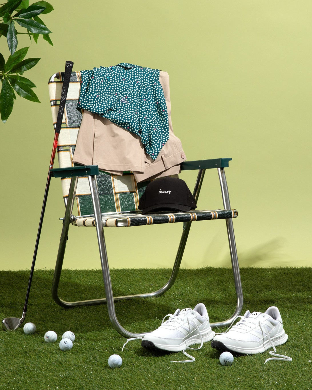 The Breezy Script Perforated Hat - Breezy Golf