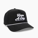 Have a Day Black & White Rope Hat - Breezy Golf