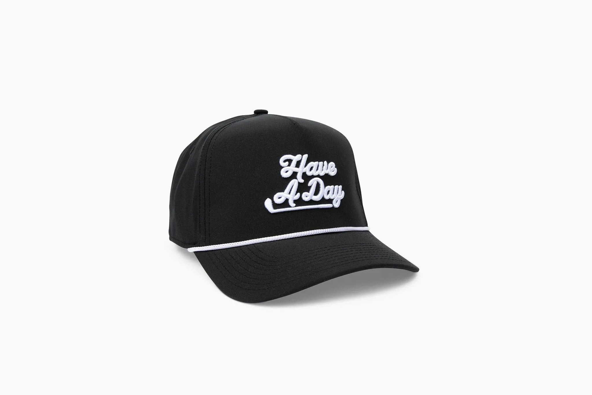 Have a Day Black & White Rope Hat | Breezy Golf | Performance Golf Apparel