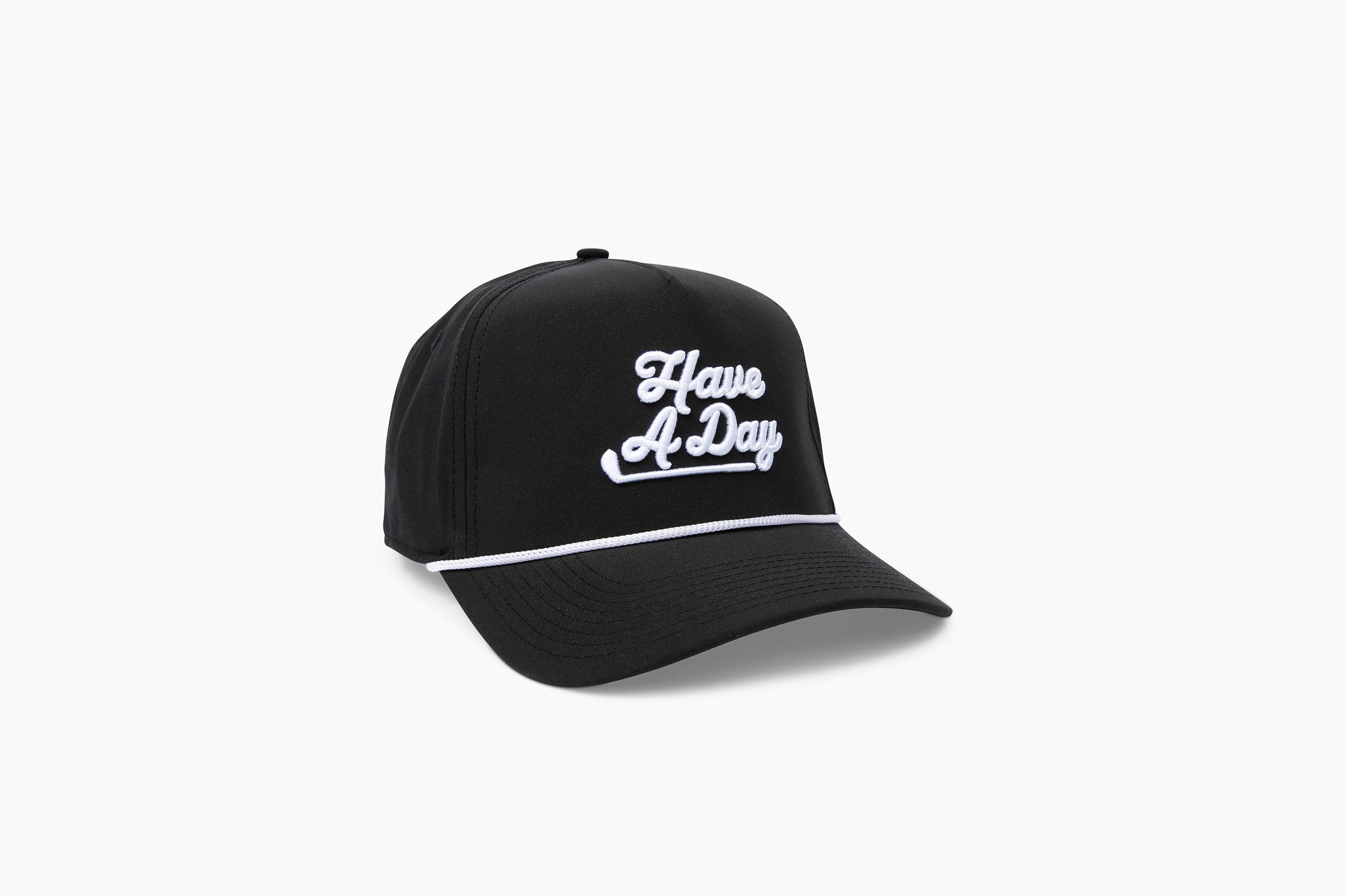 Have a Day Black & White Rope Hat | Breezy Golf | Performance Golf Apparel