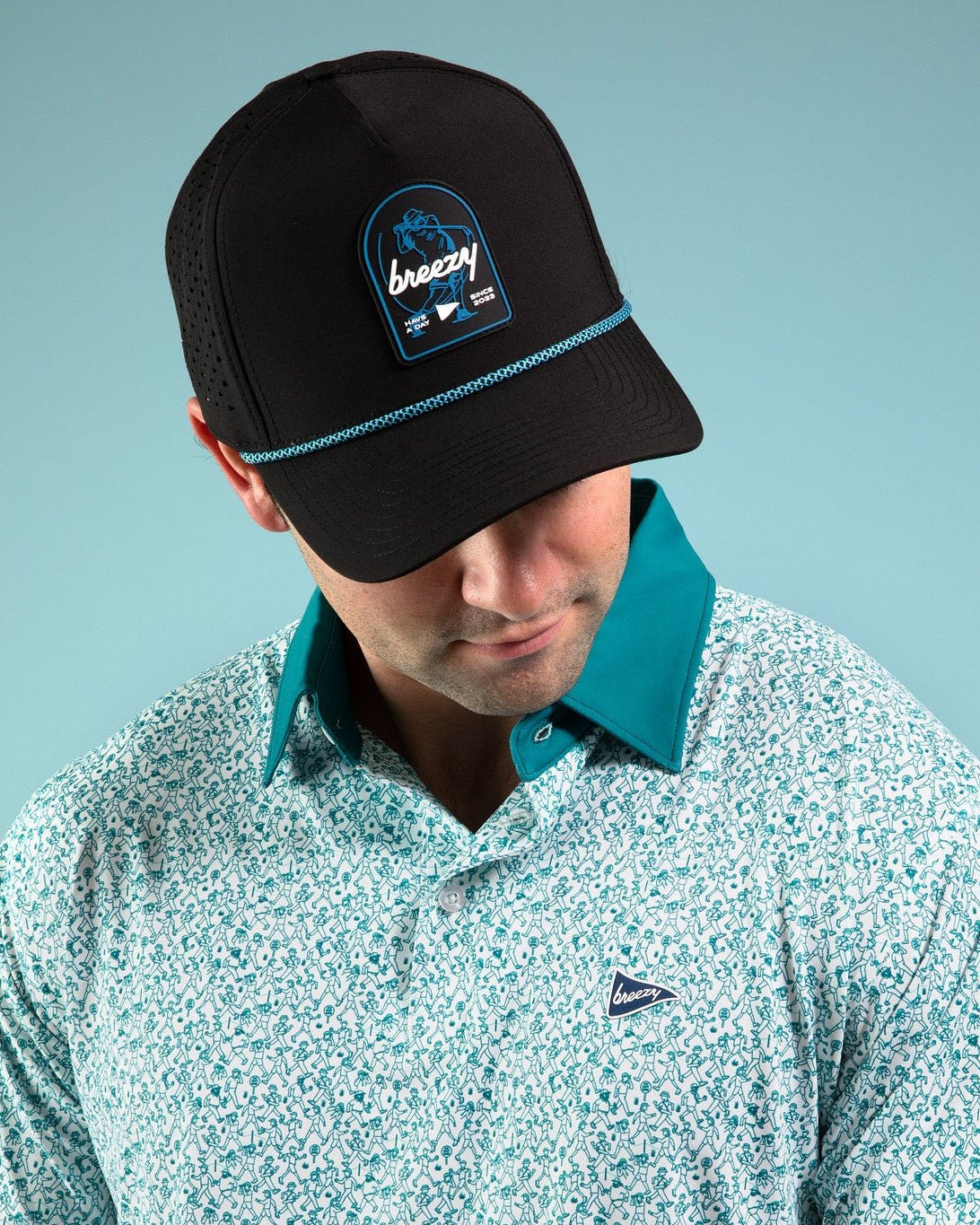 The FP Swing Black Performance Hat - Breezy Golf
