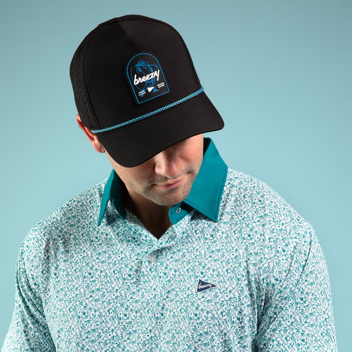 The FP Swing Black Performance Hat | Breezy Golf | Performance Golf Apparel